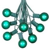 100 Foot G40 Outdoor Patio String Lights with 125 Green Globe Bulbs – Indoor Outdoor String Lights – Market Bistro | Lumora