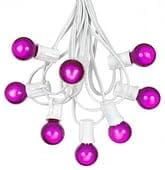 G30 Patio String Lights with 25 Globe Bulbs - Garden Hanging String Lights - Vintage Backyard Patio Lights - Outdoor String Lights - Market Cafe Bistro String Lights – White Wire -25 Feet