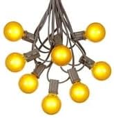 100 Foot G40 Outdoor Patio String Lights with 125 Yellow Globe Bulbs – Indoor Outdoor String Lights – Market Bistro | Lumora