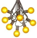 100 Foot G40 Outdoor Patio String Lights with 125 Yellow Globe Bulbs – Indoor Outdoor String Lights – Market Bistro | Lumora