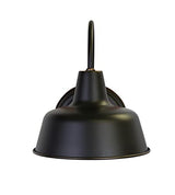 Design House Mason Farmhouse Gooseneck Barn Light, Outdoor Exterior Porch or Patio Wall Light Fixture, Oil Rubbed Bronze, 8 Inch Diameter, 1-Pack, 519504