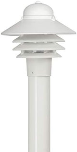 Solus Nautical Outdoor Post Top Light – Bollard Fixture for 3" Pole with LED Bulb, Black or White Finish | Lumora