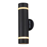Cerdeco 15" Stainless Steel Modern Outdoor Wall Sconce Cylinder Porch Light
