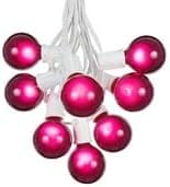 100 Foot G50 Outdoor Patio String Lights with 125 Purple Globe Bulbs – Indoor Outdoor String Lights – Market Bistro | Lumora
