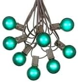 100 Foot G40 Outdoor Patio String Lights with 125 Green Globe Bulbs – Indoor Outdoor String Lights – Market Bistro | Lumora