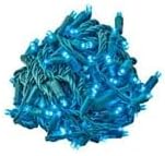Novelty Lights 25ft 50 LED Teal Christmas Lights Outdoor/Indoor, 6" Spacing, Green Wire String Lights for Festive | Lumora