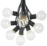 100 Foot G50 Outdoor Patio String Lights with 125 Clear Globe Bulbs – Indoor Outdoor String Lights – Market Bistro | Lumora