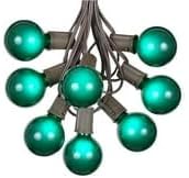 100 Foot G50 Outdoor Patio String Lights with 125 Green Globe Bulbs – Indoor Outdoor String Lights – Market Bistro | Lumora