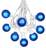 100 Foot G40 Outdoor Patio String Lights with 125 Blue Globe Bulbs Indoor/Outdoor Cafe Hanging Lights C7/E12 Base | Lumora