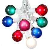 100 Foot G50 Outdoor Patio String Lights with 125 Multi Globe Bulbs – Indoor Outdoor String Lights – Market Bistro | Lumora