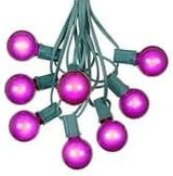 100 Foot G40 Outdoor Patio String Lights with 125 Purple Globe Bulbs – Indoor Outdoor String Lights – Market Bistro | Lumora