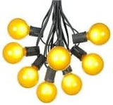 100 Foot G50 Outdoor Patio String Lights with 125 Yellow Globe Bulbs – Indoor Outdoor String Lights – Market Bistro | Lumora