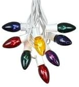 Novelty Lights Multi Twinkle Incandescent Christmas String Lights - Retro Traditional C9 Indoor/Outdoor Light Set | Lumora