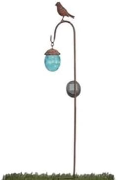 Ultimate Innovations Solar Metal & Glass Ball Pathway Lights (Blue)