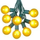 100 Foot G50 Outdoor Patio String Lights with 125 Yellow Globe Bulbs – Indoor Outdoor String Lights – Market Bistro | Lumora