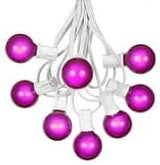 100 Foot G40 Outdoor Patio String Lights with 125 Purple Globe Bulbs Indoor/Outdoor Cafe Hanging Lights C7/E12 Base | Lumora