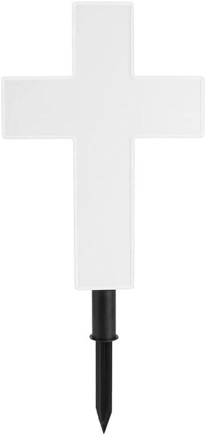Uonlytech Solar Cross Garden Light, Cross Shaped Memorial s Cemetery Decorations for Grave Outdoor, Remembrance Halloween Decor
