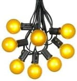 100 Foot G40 Outdoor Patio String Lights with 125 Yellow Globe Bulbs – Indoor Outdoor String Lights – Market Bistro | Lumora