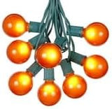 100 Foot G50 Outdoor Patio String Lights with 125 Orange Globe Bulbs – Indoor Outdoor String Lights – Market Bistro | Lumora