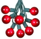 100 Foot G50 Outdoor Patio String Lights with 125 Red Globe Bulbs – Indoor Outdoor String Lights – Market Bistro | Lumora