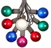 100 Foot G50 Outdoor Patio String Lights with 125 Multi Globe Bulbs – Indoor Outdoor String Lights – Market Bistro | Lumora