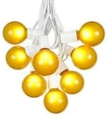 100 Foot G50 Outdoor Patio String Lights with 125 Yellow Globe Bulbs – Indoor Outdoor String Lights – Market Bistro | Lumora