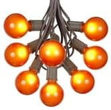 100 Foot G50 Outdoor Patio String Lights with 125 Orange Globe Bulbs – Indoor Outdoor String Lights – Market Bistro | Lumora