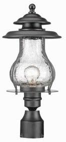 Acclaim 8207BK Blue Ridge Collection 1-Light Post Mount Outdoor Light Fixture, Matte Black | Lumora