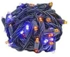 Novelty Lights 25ft Christmas String Lights, 50 Warm White LED Bulbs on Black Wire, 6" Spacing, Connectable Indoor Outdoor Commercial Grade Lighting for Holidays Patio Weddings