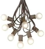 G30 Patio String Lights with 125 Globe Bulbs - Garden Hanging String Lights - Vintage Backyard Patio Lights - Outdoor String Lights - Market Cafe Bistro String Lights - 100 Feet