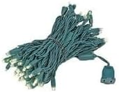 Novelty Lights 50ft 100 LED Warm White Christmas Lights Outdoor/Indoor, 6" Spacing, Green Wire String Lights for Festive Xmas Lighting, IP55, UL Listed, Dimmable, Connectable