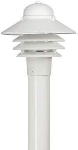 Solus Nautical Outdoor Post Top Light – Bollard Fixture for 3" Pole with LED Bulb, Black or White Finish | Lumora