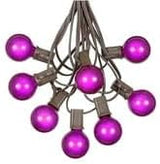 100 Foot G40 Outdoor Patio String Lights with 125 Purple Globe Bulbs – Indoor Outdoor String Lights – Market Bistro | Lumora