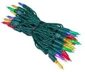Novelty Lights Vintage Style T5 Multicolor LED Christmas Lights, 11.5 Feet Green Wire String of 35 Mini Bulbs, UL Listed Indoor/Outdoor Tree Lighting
