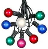 100 Foot G40 Outdoor Patio String Lights with 125 Multi Globe Bulbs – Indoor Outdoor String Lights – Market Bistro | Lumora