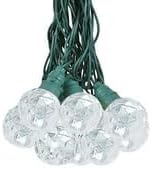 10 Foot LED G40 Sparkle Outdoor Patio String Lights with 10 Pure White Globe Bulbs – Market Bistro Café Hanging | Lumora