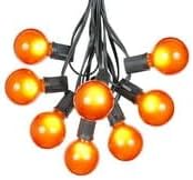 100 Foot G50 Outdoor Patio String Lights with 125 Orange Globe Bulbs – Indoor Outdoor String Lights – Market Bistro | Lumora