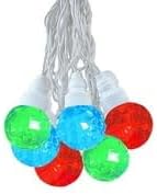 10 Foot LED G40 Sparkle Outdoor Patio String Lights with 10 Multi Globe Bulbs – Market Bistro Café Hanging String | Lumora