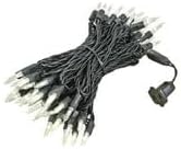 Novelty Lights Vintage Style T5 Warm White LED Christmas Lights, 35 Feet Black Wire String of 70 Mini Bulbs, UL Listed Indoor/Outdoor Tree Lighting