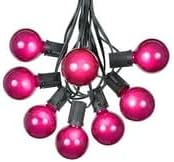 100 Foot G50 Outdoor Patio String Lights with 125 Purple Globe Bulbs – Indoor Outdoor String Lights – Market Bistro | Lumora