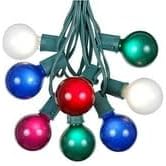 100 Foot G50 Outdoor Patio String Lights with 125 Multi Globe Bulbs – Indoor Outdoor String Lights – Market Bistro | Lumora