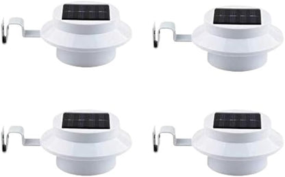 QUQUQ Solar Pathway Lights Solar Powered Gutter Lights Outdoor Decorative Waterproof Led Fence Yard Patio Decor(4 Pack)