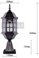 Lights Outdoor 54CM Modern Simple Waterproof Desk Table Creative Black Glass Outdoor Table Lamp Column Lamp Lawn | Lumora