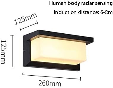 LED Wall Light Outside Wall Sconce, IP65 Waterproof Square Outside Lights, Motion Sensor Exterior Wall Lighting | Lumora