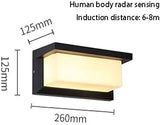 LED Wall Light Outside Wall Sconce, IP65 Waterproof Square Outside Lights, Motion Sensor Exterior Wall Lighting | Lumora