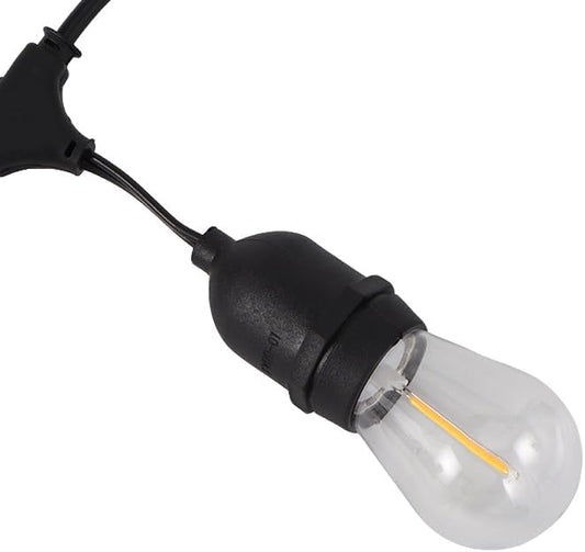 25FT Solar String Lights,Solar Powered LED Outdoor Commercial Grade Waterproof Patio Lights with Edison Globe Shatterproof Patio Lights for Outside Garden Backyard 6V 6W,10 Bulbs
