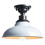 SAMTEEN Farmhouse Semi Flush Mount Ceiling Light 12-Inch