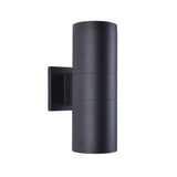 mirrea 12" Modern Outdoor Porch Light in 2 Lights, Matte Black, 1 Pack