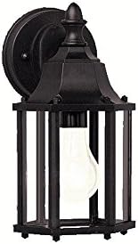 Kichler Chesapeake 10.25" 1 Light Outdoor Wall Light with Clear Beveled Glass in Black