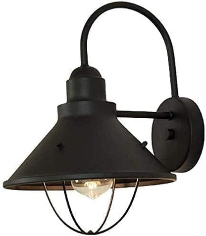 American E27 Outdoor Loft Retro Wall Lamp Cafe Decoration Wrought Iron Single Head Outdoor Corridor Aisle Glass Waterproof Wall Sconce Balcony Garden Patio Villa Wall Light (Size : One Size)